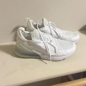 Nike Air Max 270 Triple White Sneakers 8.5 women’s (7 kids)